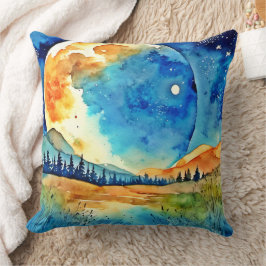 Vollmondmalerei Kissen