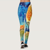 Vollmondmalerei Leggings (Rückseite)