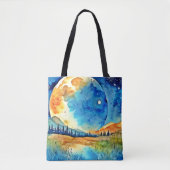 Vollmondmalerei Tasche (Vorderseite)