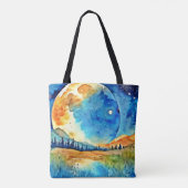 Vollmondmalerei Tasche (Rückseite)
