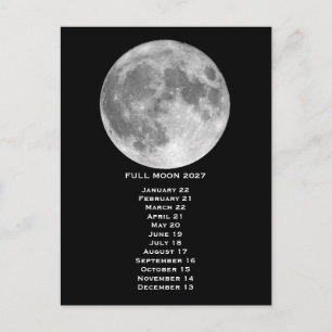 Vollmondphasen 2027 postkarte