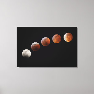 Vollmondphasen Totale Mondfinsternis   Colorado Leinwanddruck