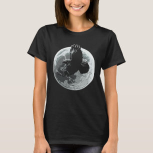 Vollmondrabe Krähe Dunkler Vogel Gothic T-Shirt