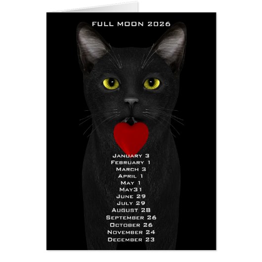 Vollmondtermine Katze 2026 (Vorne)