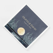 Vollmondwald und See Hochzeiten Napkins Serviette (Ecke)