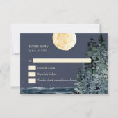 Vollmondwald und See-RSVP-Karte Dankeskarte (Vorderseite)