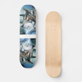 Vollmondwolf des Waldwaldmondscheins Skateboard (Vorderseite)