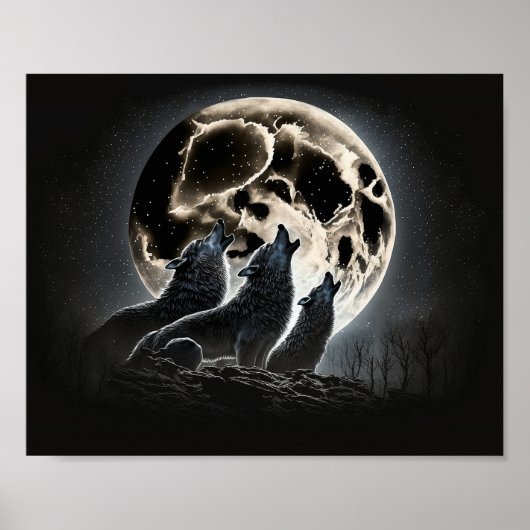 Vollmondwolves Howling Poster (Vorne)