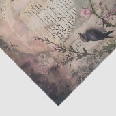 VOLLMOON- UND BIRD-GEMISCHTES MEDIENDEKOUPAGE SEIDENPAPIER (Ausschnitt)