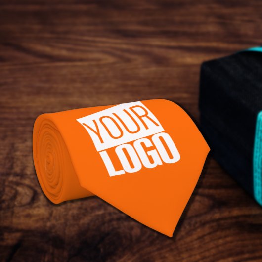 Vollneonorange - Logo hinzufügen Krawatte