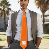 Vollneonorange - Logo hinzufügen Krawatte