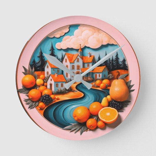 Vollplatte Runde Wanduhr (Vorderseite)