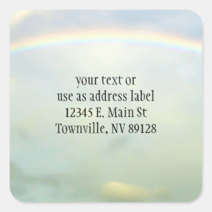 Vollregenbogen Quadratischer Aufkleber