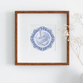 Vollschneemond | Februar Owls Moon Illustration Poster