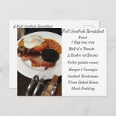 Vollschottisches Frühstück Postkarte (Vorne/Hinten)