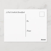Vollschottisches Frühstück Postkarte (Rückseite)
