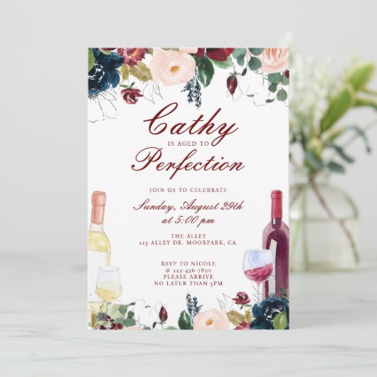 Vollständig, 40. Geburtstag, 50. Einladung (Stehend Vorderseite)