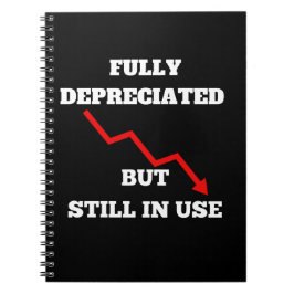 Vollständig abgeschrieben, aber noch in Gebrauch Notizblock