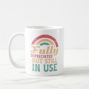 Vollständig abgeschrieben, noch in Gebrauch Retro- Kaffeetasse