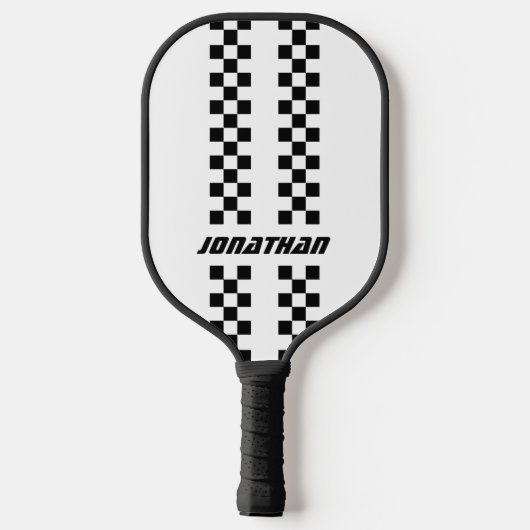 Vollständig angepasste Farben Doppelkarierte Strei Pickleball Schläger (Rückseite)