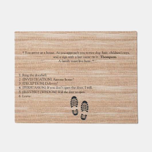 Vollständig anpassbar! Baldur's Gate 3 Inspiriert Fußmatte (Vorderseite)