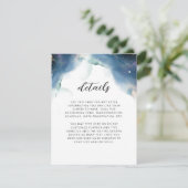 Vollständig anpassbare Angaben zur Hochzeit Celest Begleitkarte (Stehend Vorderseite)