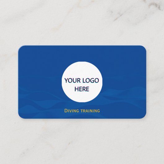 Vollständig anpassbare Blauwellen Visitenkarte (Vorderseite)