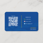 Vollständig anpassbare Blauwellen Visitenkarte (Rückseite)