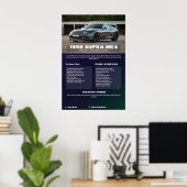 Vollständig anpassbare Car Show Spec Board Poster (Heimbüro)