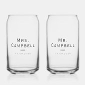 Vollständig anpassbare Hochzeit Dosenglas (Vorderseite)