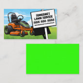 Vollständig anpassbare Lawn Service Business Card Visitenkarte (Vorne/Hinten)