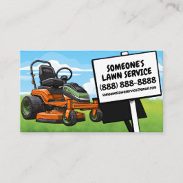 Vollständig anpassbare Lawn Service Business Card Visitenkarte