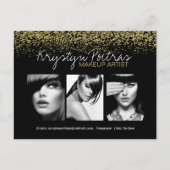 Vollständig anpassbare Makeup Artist Comp Card Postkarte (Vorderseite)