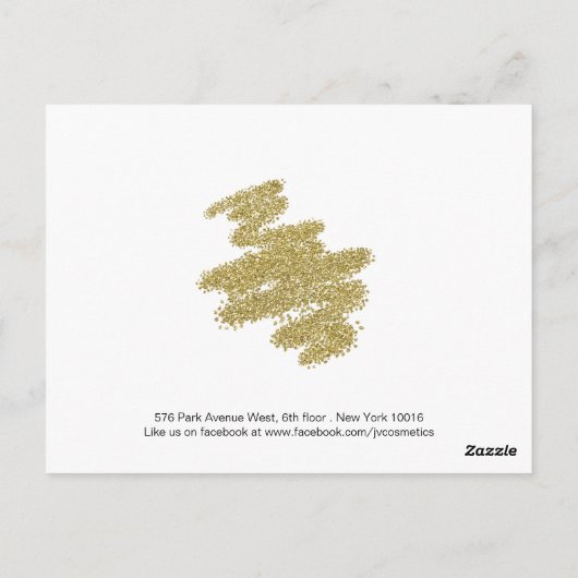 Vollständig anpassbare Makeup Artist Comp Card Postkarte (Rückseite)