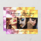 Vollständig anpassbare Makeup Artist Comp Card Postkarte (Vorne/Hinten)