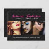 Vollständig anpassbare Makeup Artist Comp Card Postkarte (Vorne/Hinten)