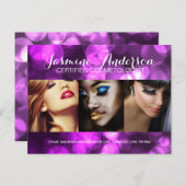 Vollständig anpassbare Makeup Artist Comp Card Postkarte (Vorne/Hinten)