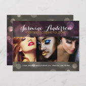 Vollständig anpassbare Makeup Artist Comp Card Postkarte (Vorne/Hinten)