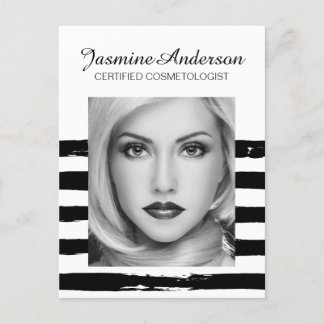Vollständig anpassbare Makeup Artist Comp Card Postkarte