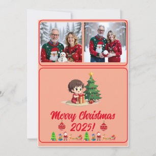 Vollständig anpassbare traditionelle Weihnachtskar