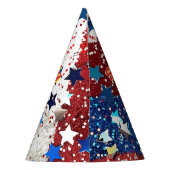 Vollständig anpassbarer 4. Juli Party Hat Partyhütchen (Rückseite)