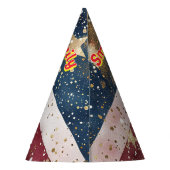 Vollständig anpassbarer 4. Juli Party Hat Partyhütchen (Rückseite)