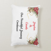 Vollständig anpassbarer erster Weihnachtsschmuck Dekokissen (Rückseite(Vertikal))