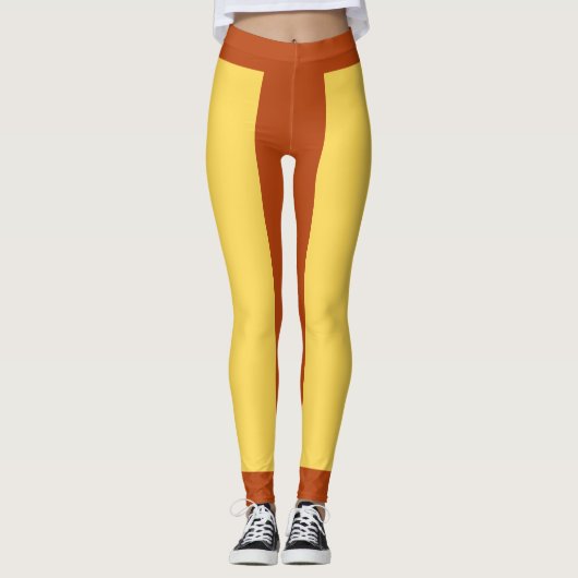 Vollständig anpassbarer Farbfeld-Design Leggings (Vorderseite)