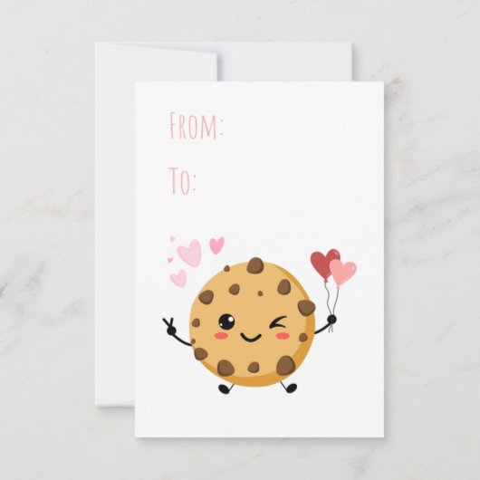 Vollständig anpassbarer, hoher vertikaler Cookie-L Dankeskarte (Rückseite)