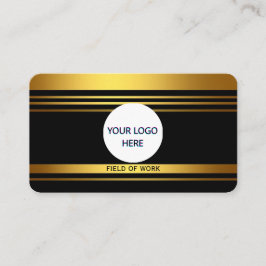 Vollständig anpassbarer Luxus Black & Gold Visitenkarte