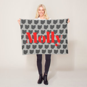 Vollständig anpassbarer Ohio Staat Pet Blanket Fleecedecke
