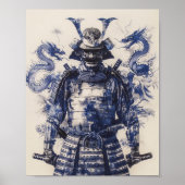 Vollständig Armored Samurai Warrior Stehend Poster (Vorne)