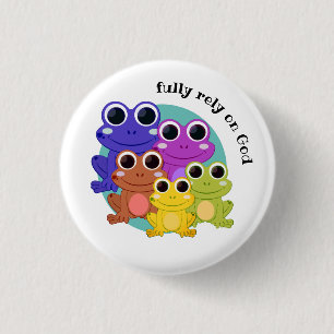 VOLLSTÄNDIG AUF GOTT Christlich Button