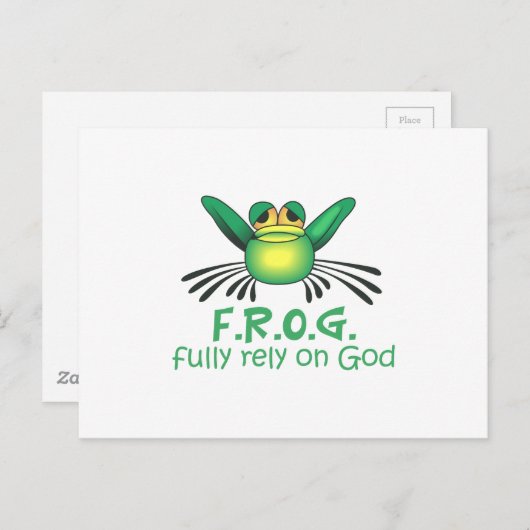 VOLLSTÄNDIG AUF GOTT POSTKARTE (Vorne/Hinten)